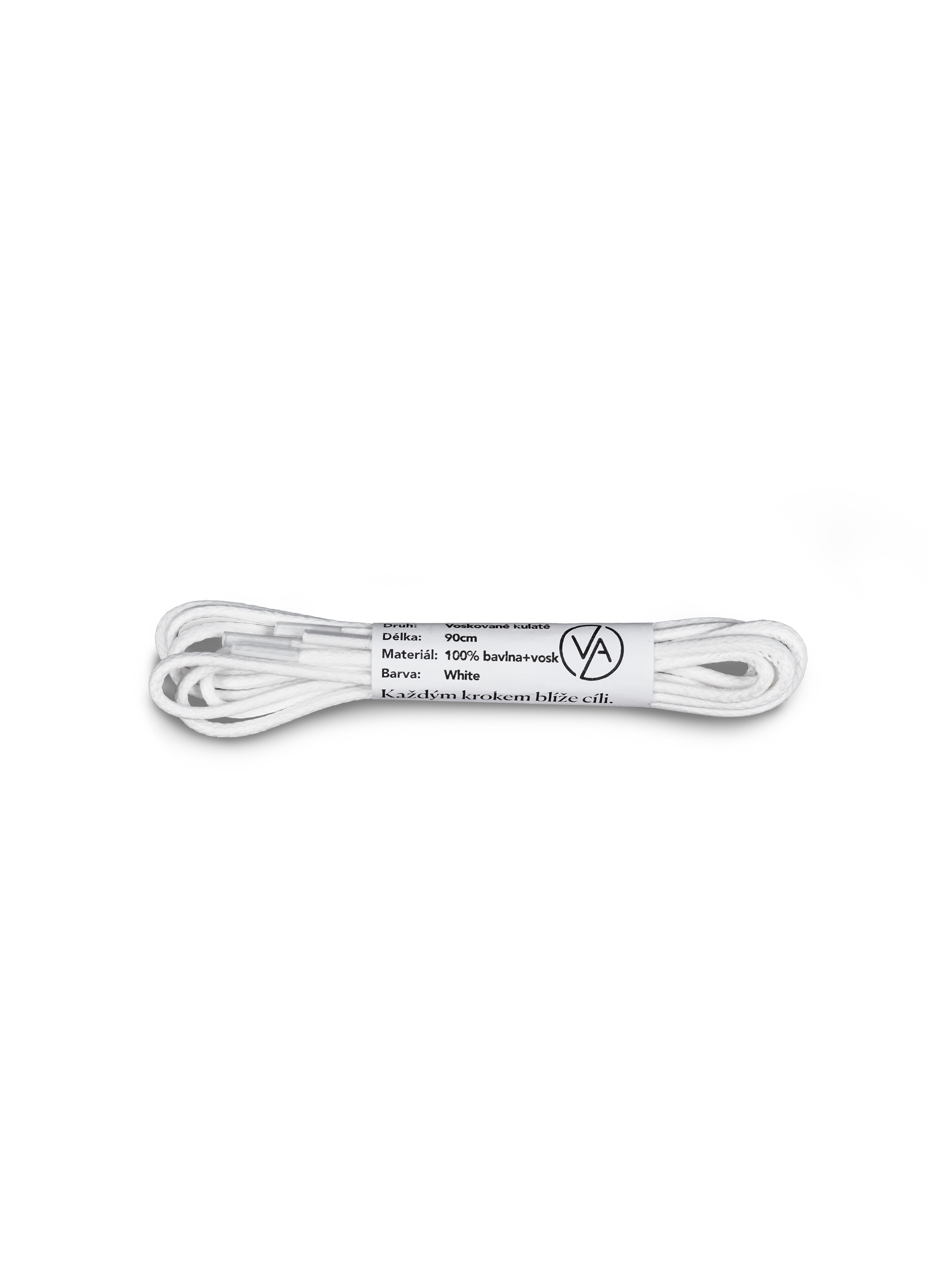 Voskované Tkaničky Kulaté White
